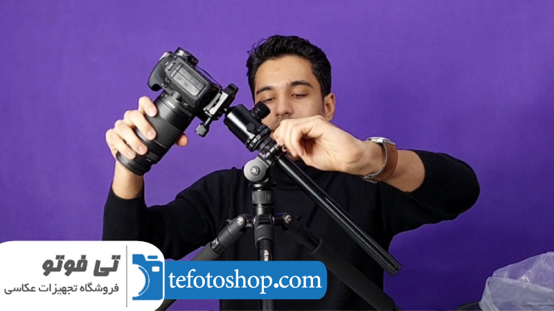 اتصال دوربین به سه پایه مخصوص عکاسی 